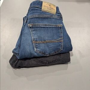 Abercrombie Kids Dark Blue and Black Skinny Jeans-2 pairs